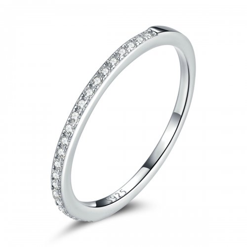 Anillo de Estilo Pandora con Halo de Arcángel - SCR740-WH