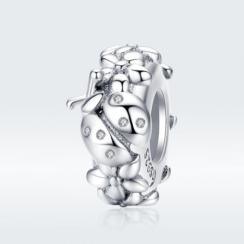 Charm separador de mariquita de plata con estilo Pandora - BSC112