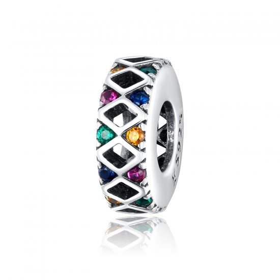 Pulsera estilo Pandora de plata con encanto separador de juego de saltos de circo - SCC1659 - Haga click en la imagen para cerrar