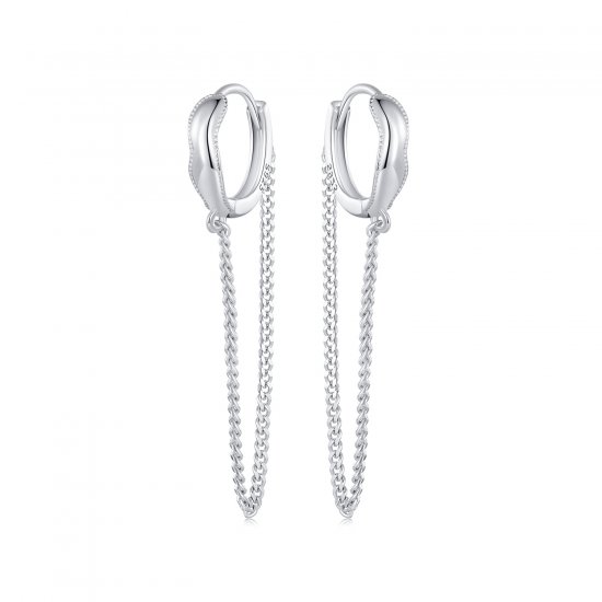 Pendientes estilo Pandora con borlas - BSE897 - Haga click en la imagen para cerrar