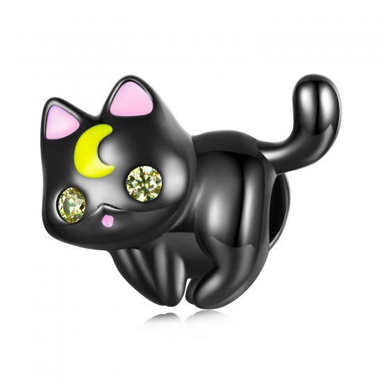 Encanto de gato lunar estilo Pandora - SCC2386 - Haga click en la imagen para cerrar