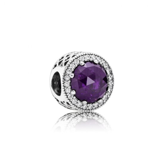 Charm Corazón Radiante Morado - PANDORA - Haga click en la imagen para cerrar