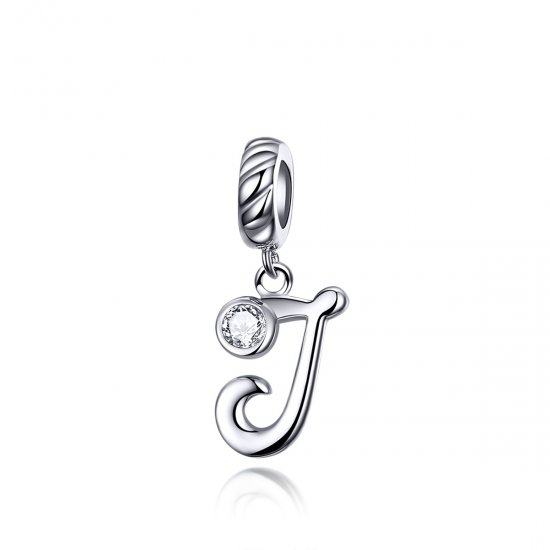 Pandora Style Plata Letra J Colgante - SCC1183-J - Haga click en la imagen para cerrar