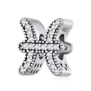 (imagen para) Amuleto de la suerte estilo Pandora del signo zodiacal Piscis - SCC2516-11