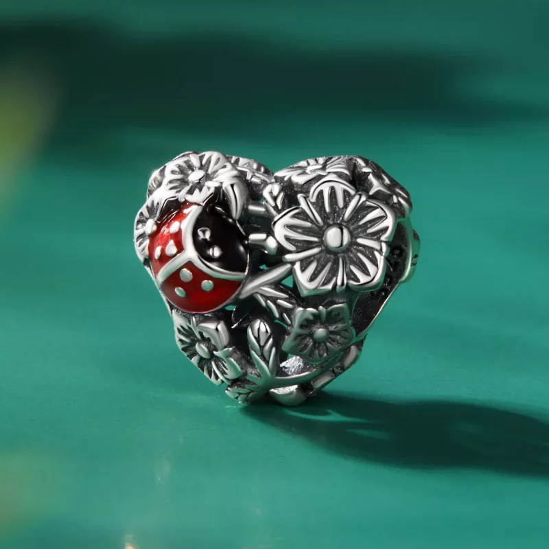(imagen para) Amuleto de mariquita de estilo Pandora - SCC2524 - Ver 2