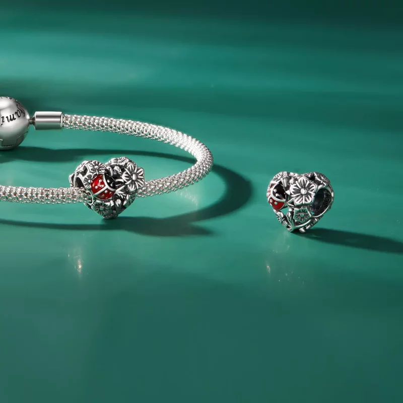 (imagen para) Amuleto de mariquita de estilo Pandora - SCC2524 - Ver 4