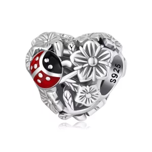 (imagen para) Amuleto de mariquita de estilo Pandora - SCC2524