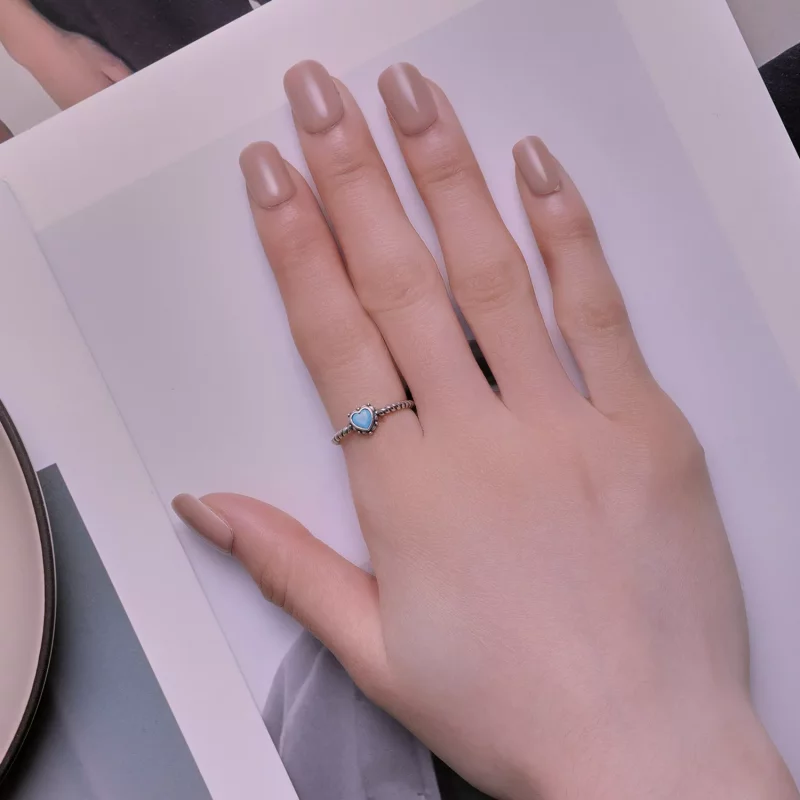 (imagen para) Anillo abierto en forma de corazón estilo Pandora - SCR927 - Ver 4