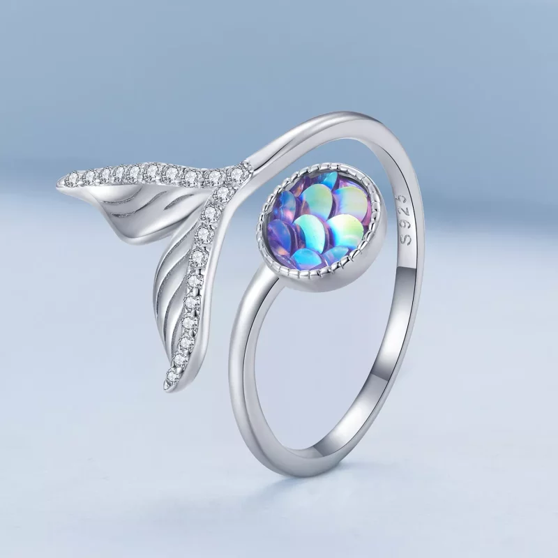 (imagen para) Anillo Abierto Estilo Cola de Pez Pandora - BSR429 - Ver 2