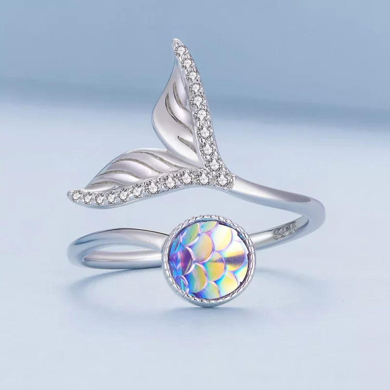 (imagen para) Anillo Abierto Estilo Cola de Pez Pandora - BSR429 - Ver 3