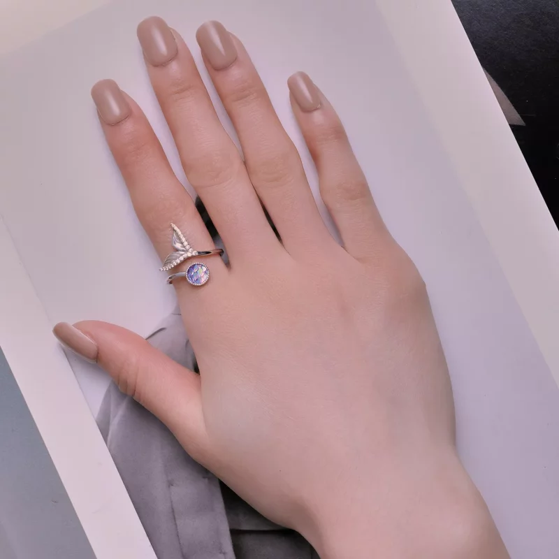 (imagen para) Anillo Abierto Estilo Cola de Pez Pandora - BSR429 - Ver 4