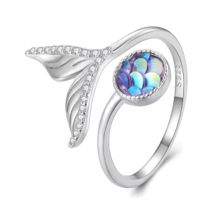 (imagen para) Anillo Abierto Estilo Cola de Pez Pandora - BSR429