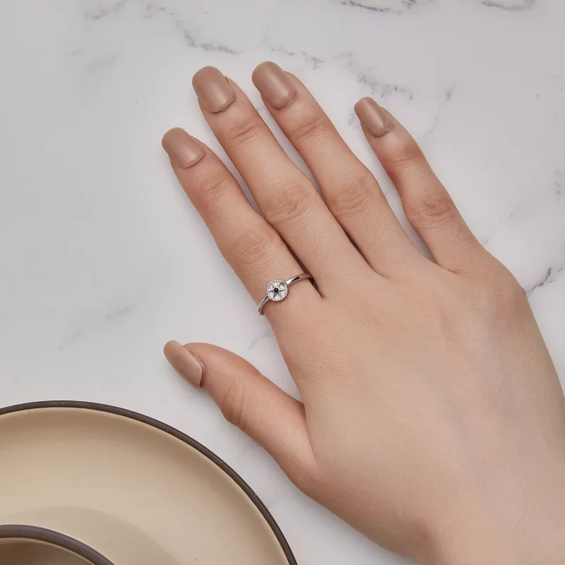 (imagen para) Anillo abierto estilo Pandora con ancla y brújula - SCR935 - Ver 3