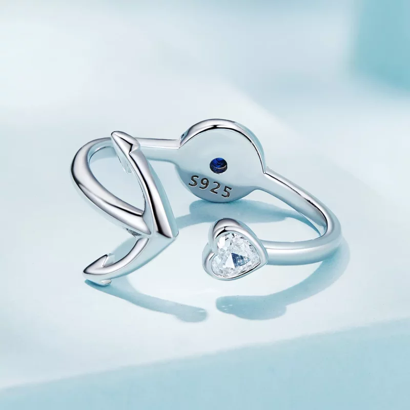 (imagen para) Anillo abierto estilo Pandora con ancla y brújula - SCR935 - Ver 5