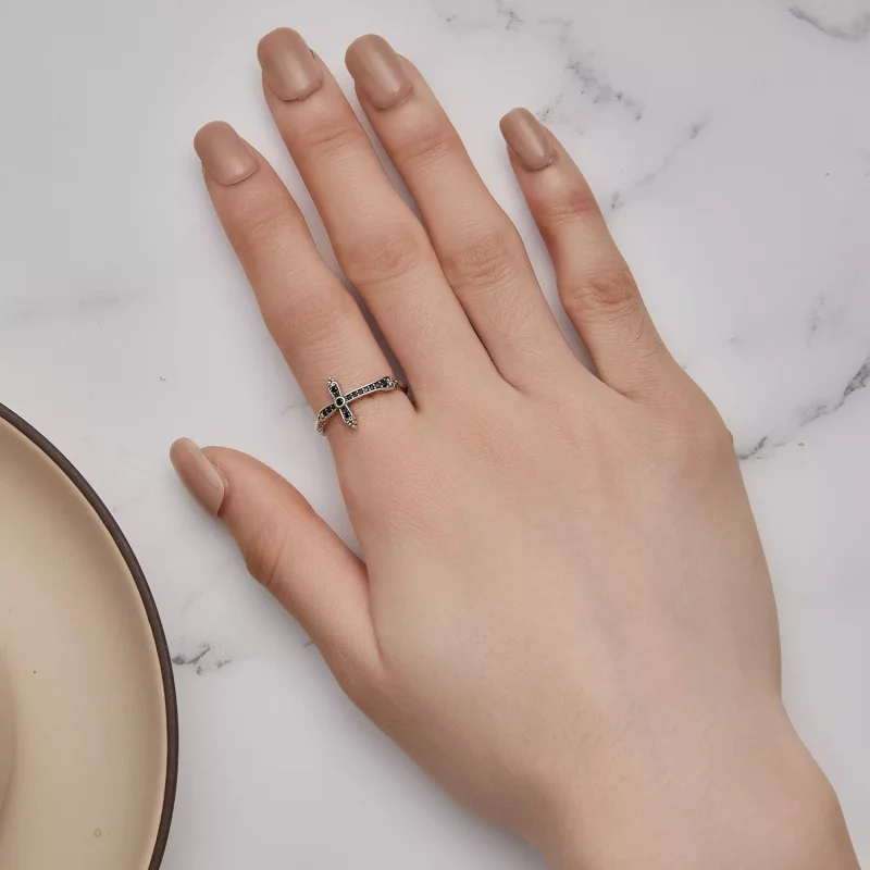(imagen para) Anillo cruzado vintage estilo Pandora - SCR930 - Ver 6