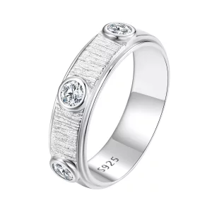 (imagen para) Anillo de banda Moissanite delicado estilo Pandora para hombre - MSR032