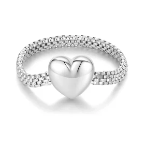 (imagen para) Anillo de cadena de amor estilo Pandora - BSR422