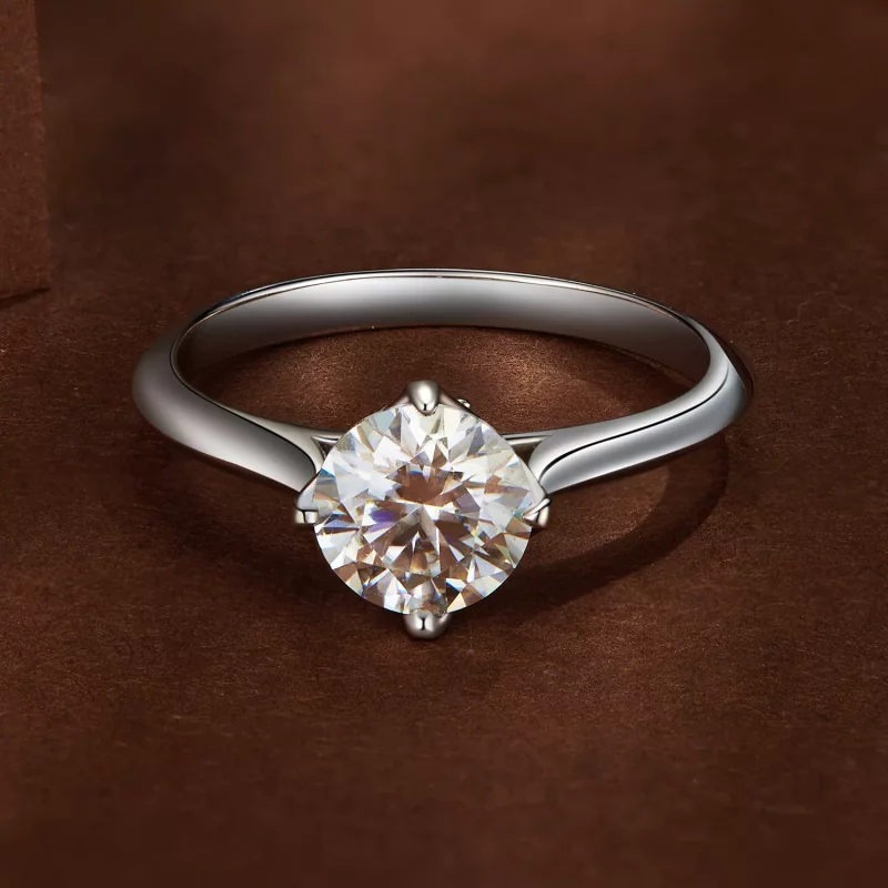 (imagen para) Anillo de compromiso estilo Pandora de 1 quilate de Moissanita - MSR033 - Ver 3
