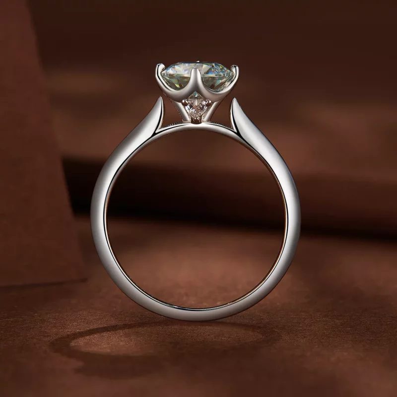 (imagen para) Anillo de compromiso estilo Pandora de 1 quilate de Moissanita - MSR033 - Ver 4