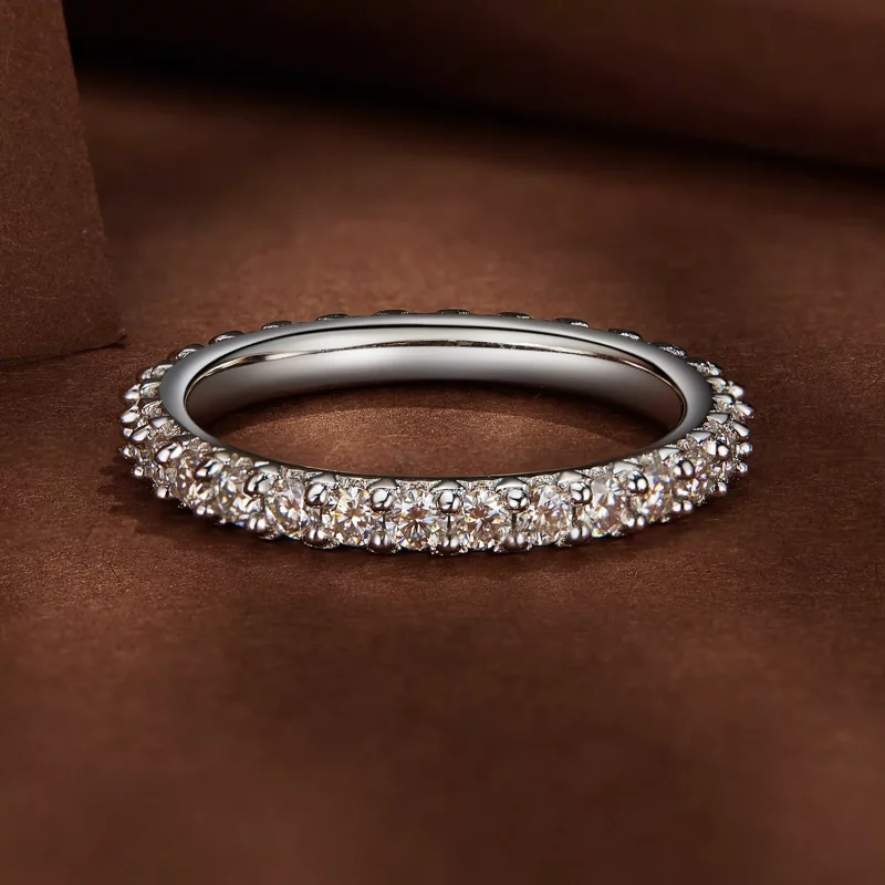 (imagen para) Anillo de diamante Moissanite estilo Pandora - MSR028 - Ver 3