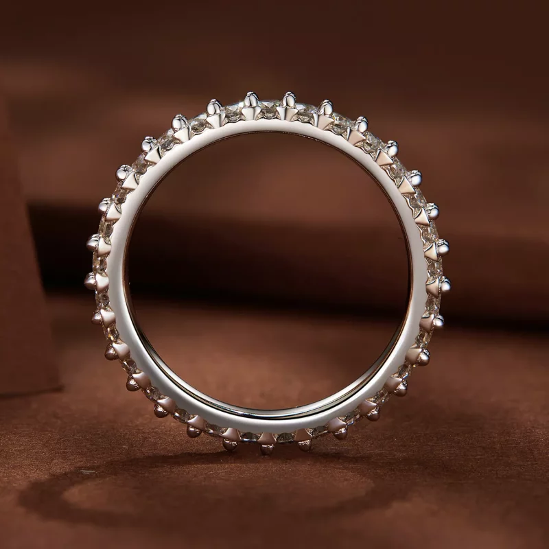 (imagen para) Anillo de diamante Moissanite estilo Pandora - MSR028 - Ver 4