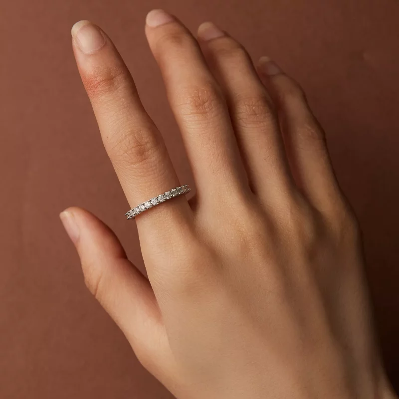 (imagen para) Anillo de diamante Moissanite estilo Pandora - MSR028 - Ver 6