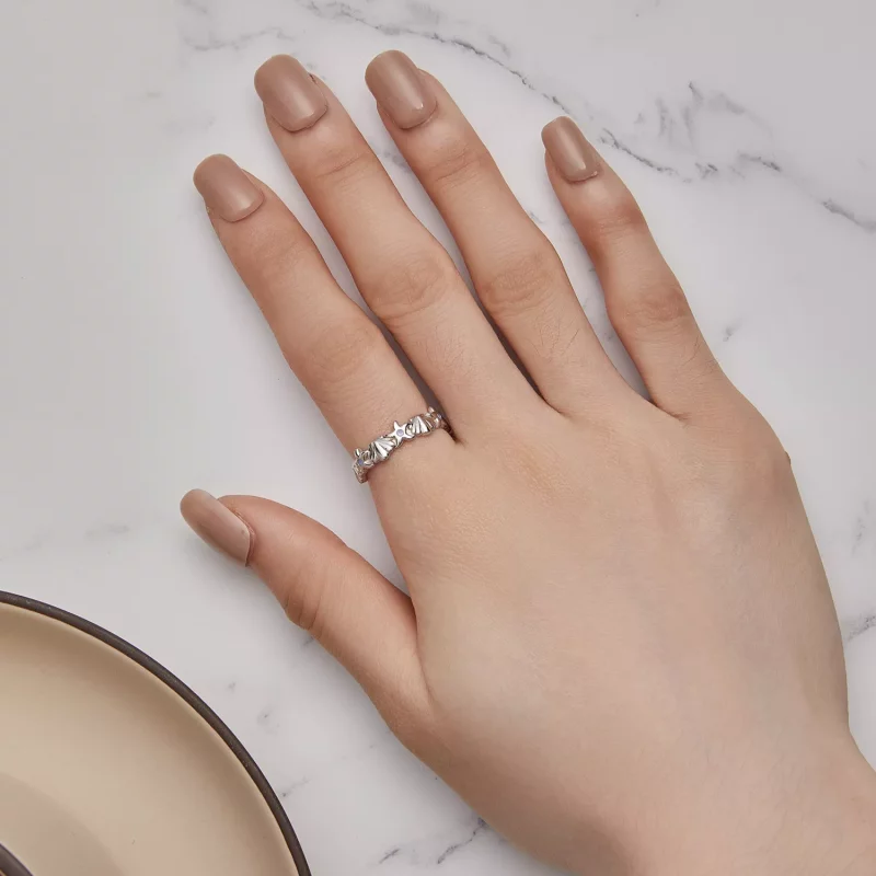 (imagen para) Anillo estilo Pandora con estrella de mar y concha - BSR430 - Ver 4
