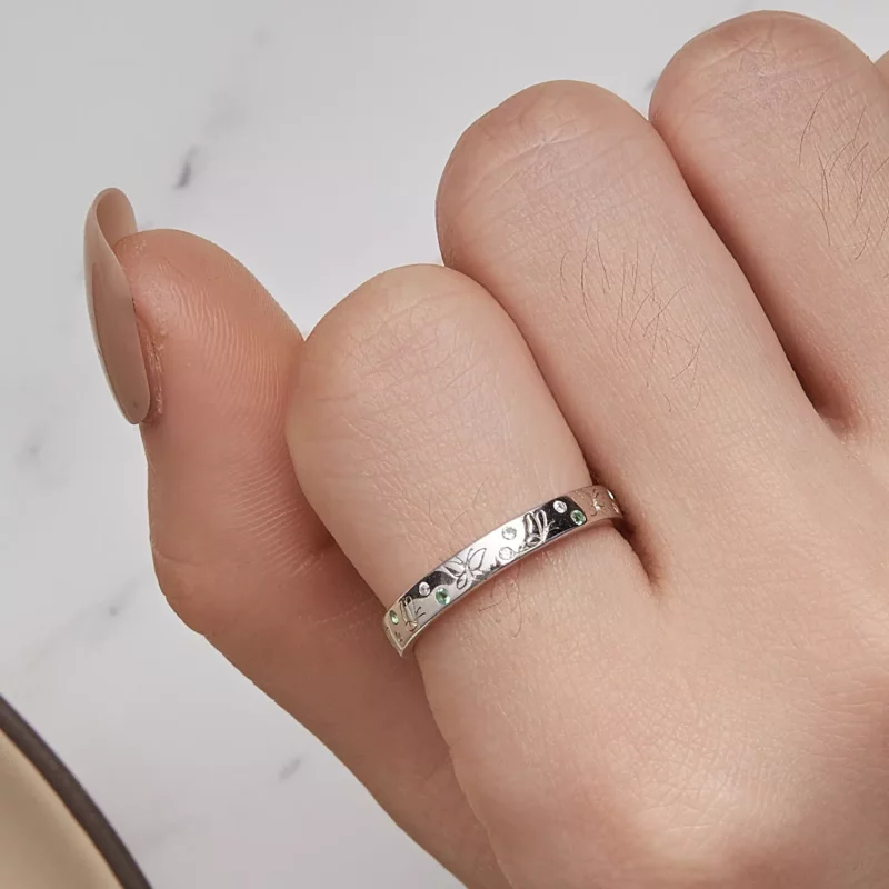 (imagen para) Anillo estilo Pandora con mariposa de primavera - SCR932 - Ver 6
