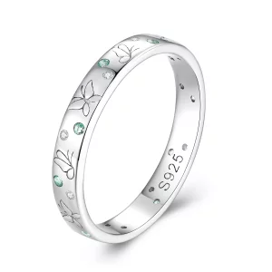 (imagen para) Anillo estilo Pandora con mariposa de primavera - SCR932