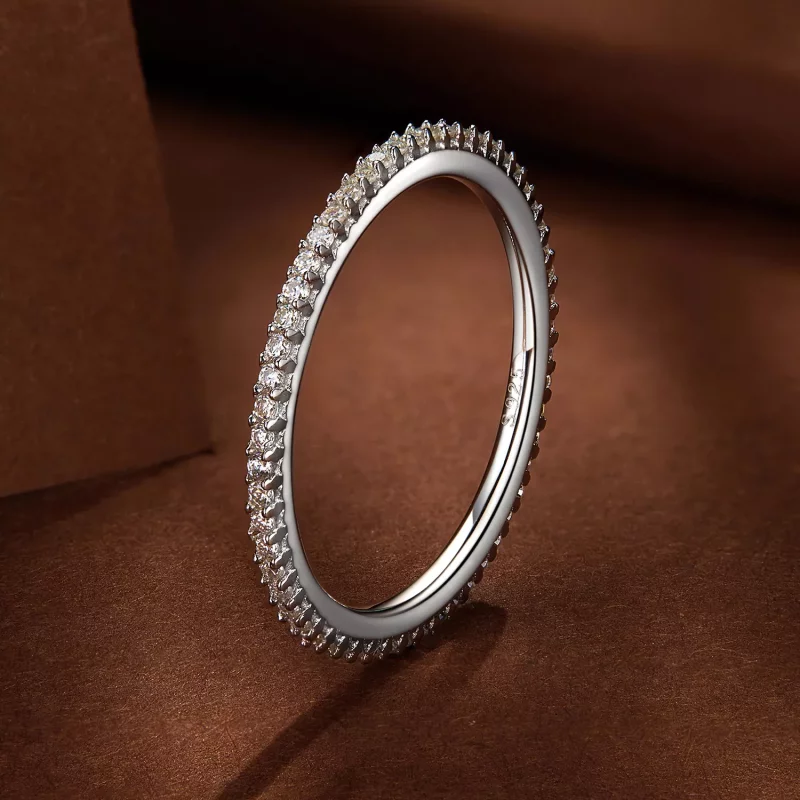 (imagen para) Anillo estilo Pandora con moissanita - MSR027 - Ver 2