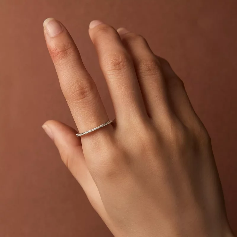 (imagen para) Anillo estilo Pandora con moissanita - MSR027 - Ver 6