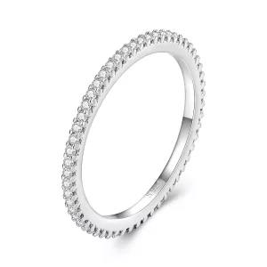(imagen para) Anillo estilo Pandora con moissanita - MSR027