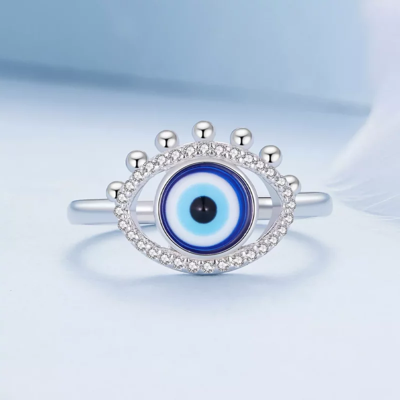 (imagen para) Anillo estilo Pandora con ojo de diablo - BSR445 - Ver 3