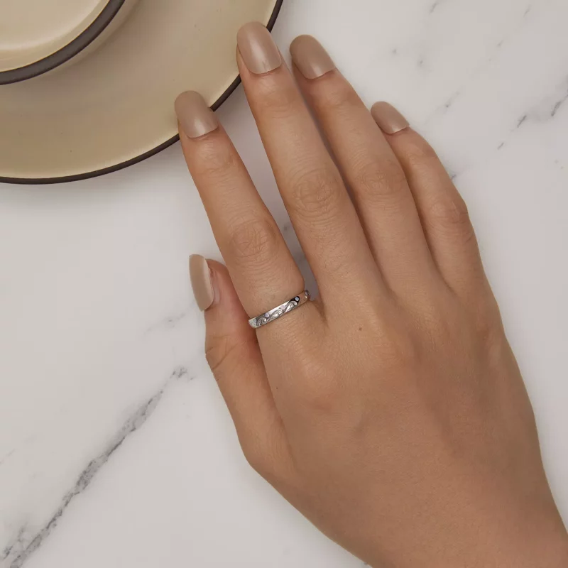 (imagen para) Anillo estilo Pandora con ondas - BSR443 - Ver 7