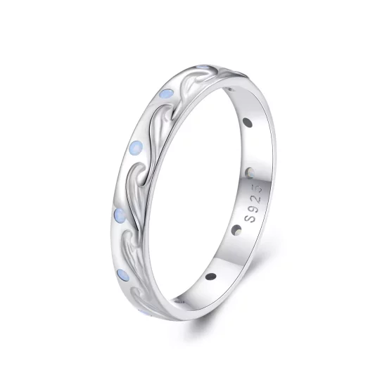 (imagen para) Anillo estilo Pandora con ondas - BSR443