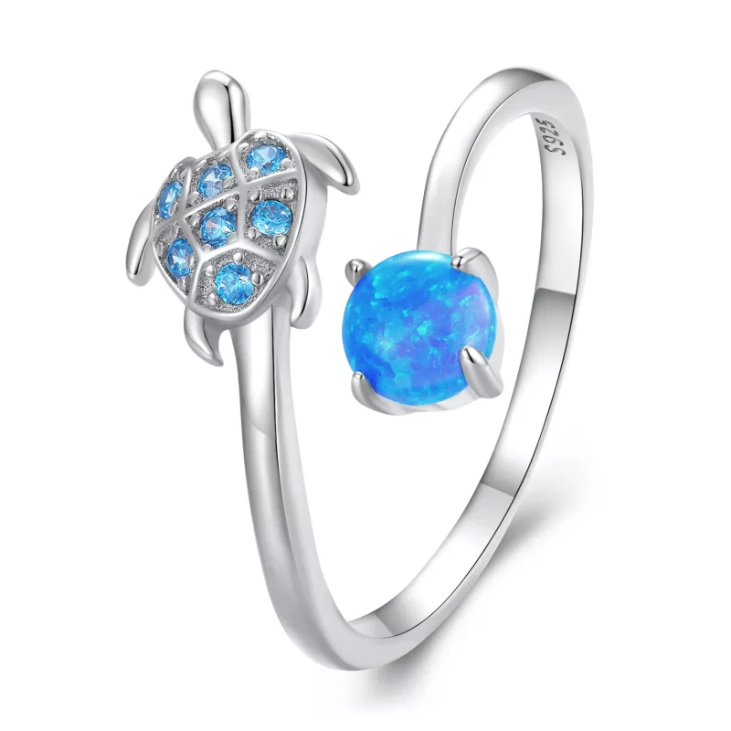(imagen para) Anillo estilo Pandora con tortuga marina - SCR928