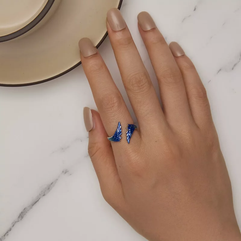(imagen para) Anillo Pandora estilo Ala Abierta - BSR442 - Ver 5