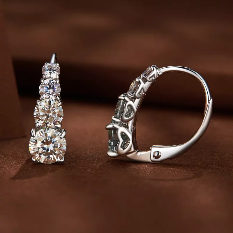 (imagen para) Aros de estilo Pandora con Moissanita - MSE023 - Ver 3