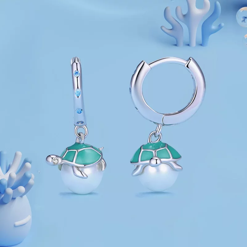(imagen para) Aros de tortuga marina estilo Pandora - SCE1597 - Ver 2