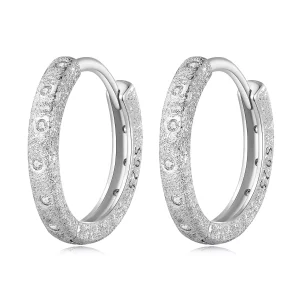 (imagen para) Aros geométricos estilo Pandora con destellos - BSE848