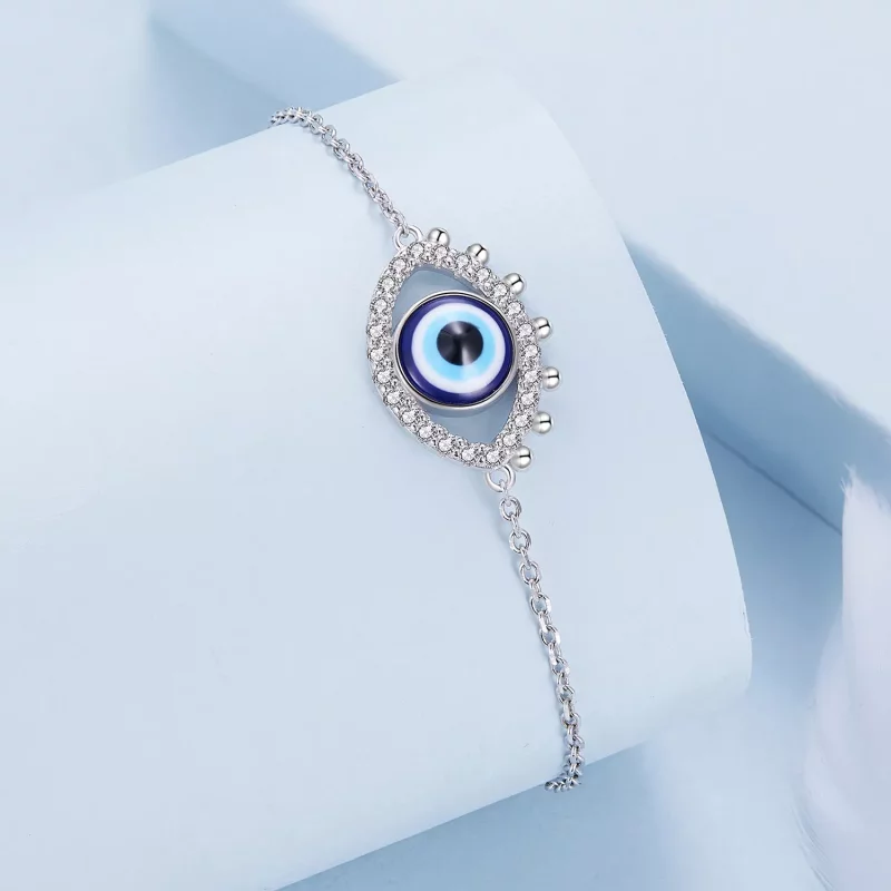 (imagen para) Brazalete estilo Pandora con ojo de diablo - BSB129 - Ver 2