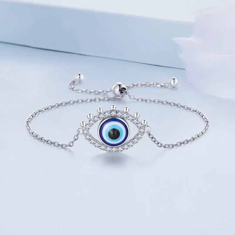 (imagen para) Brazalete estilo Pandora con ojo de diablo - BSB129 - Ver 3