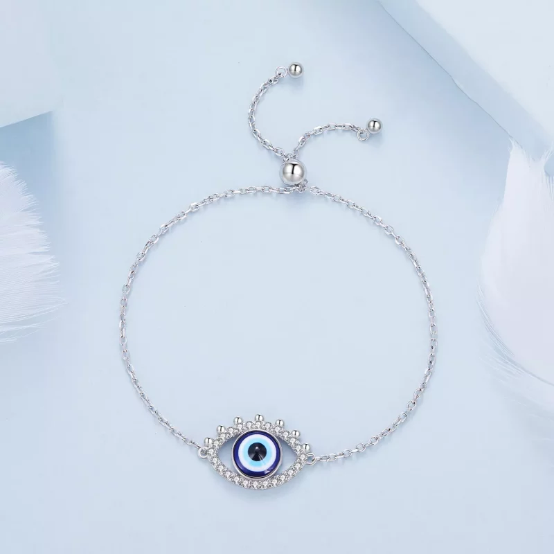 (imagen para) Brazalete estilo Pandora con ojo de diablo - BSB129 - Ver 4