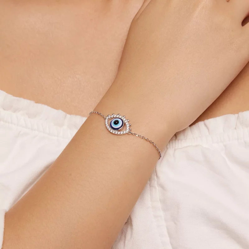 (imagen para) Brazalete estilo Pandora con ojo de diablo - BSB129 - Ver 6