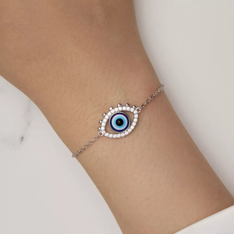 (imagen para) Brazalete estilo Pandora con ojo de diablo - BSB129 - Ver 7