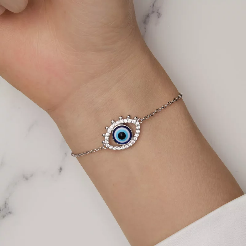 (imagen para) Brazalete estilo Pandora con ojo de diablo - BSB129 - Ver 8