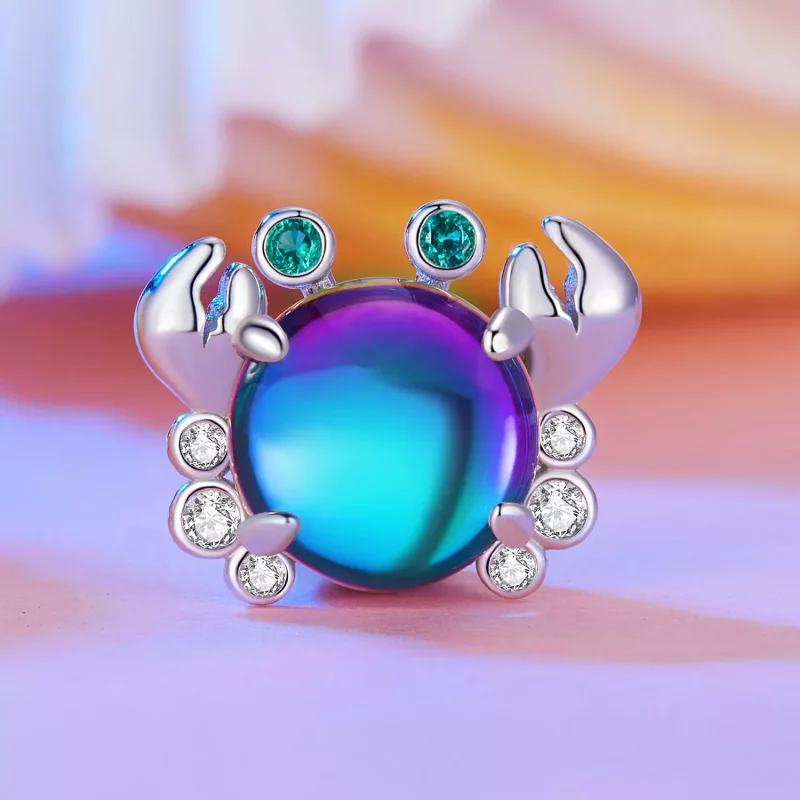 (imagen para) Charm de cangrejo colorido estilo Pandora - BSC848 - Ver 2