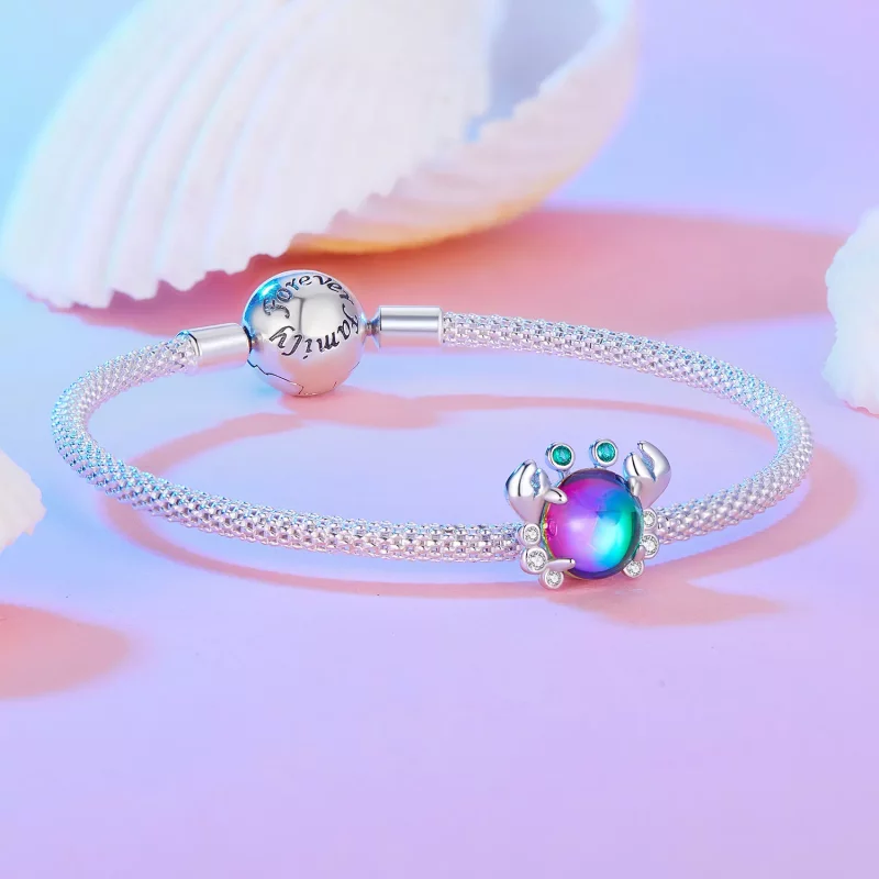 (imagen para) Charm de cangrejo colorido estilo Pandora - BSC848 - Ver 5