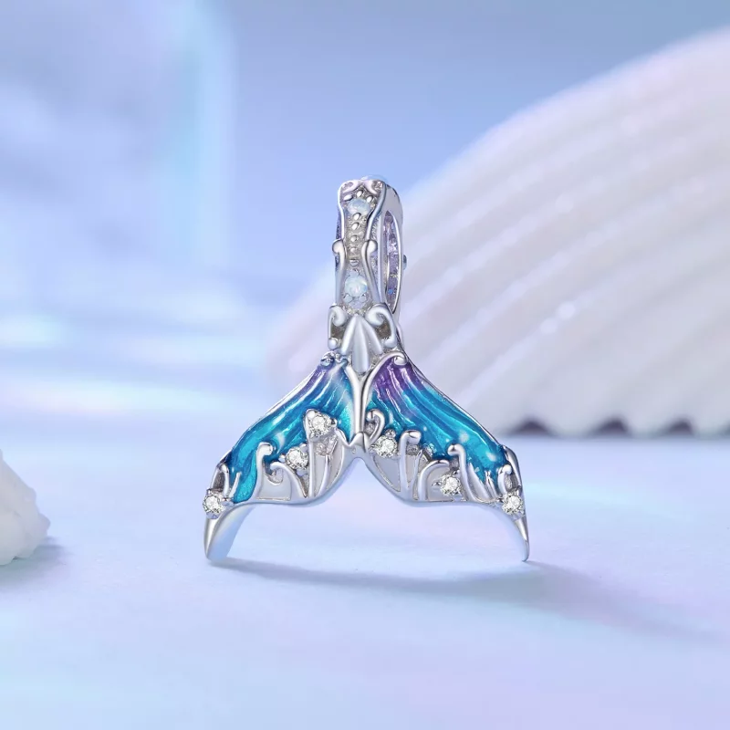 (imagen para) Charm de cola de sirena estilo Pandora - BSC876 - Ver 2