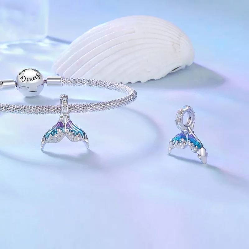 (imagen para) Charm de cola de sirena estilo Pandora - BSC876 - Ver 4